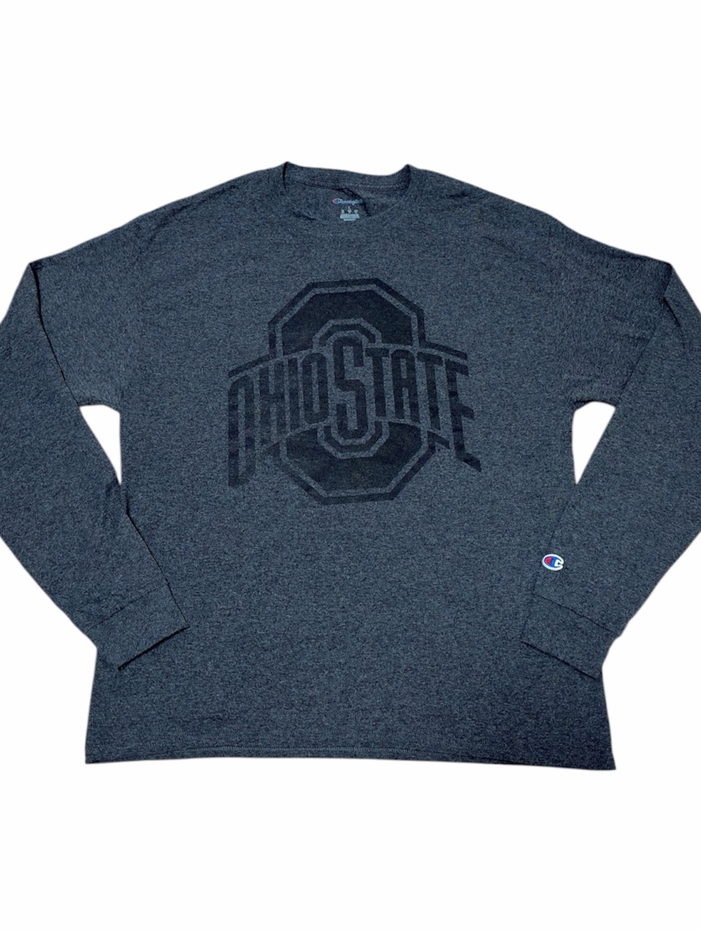 Champion Dark Gray Ohio State Long Sleeve Crewneck